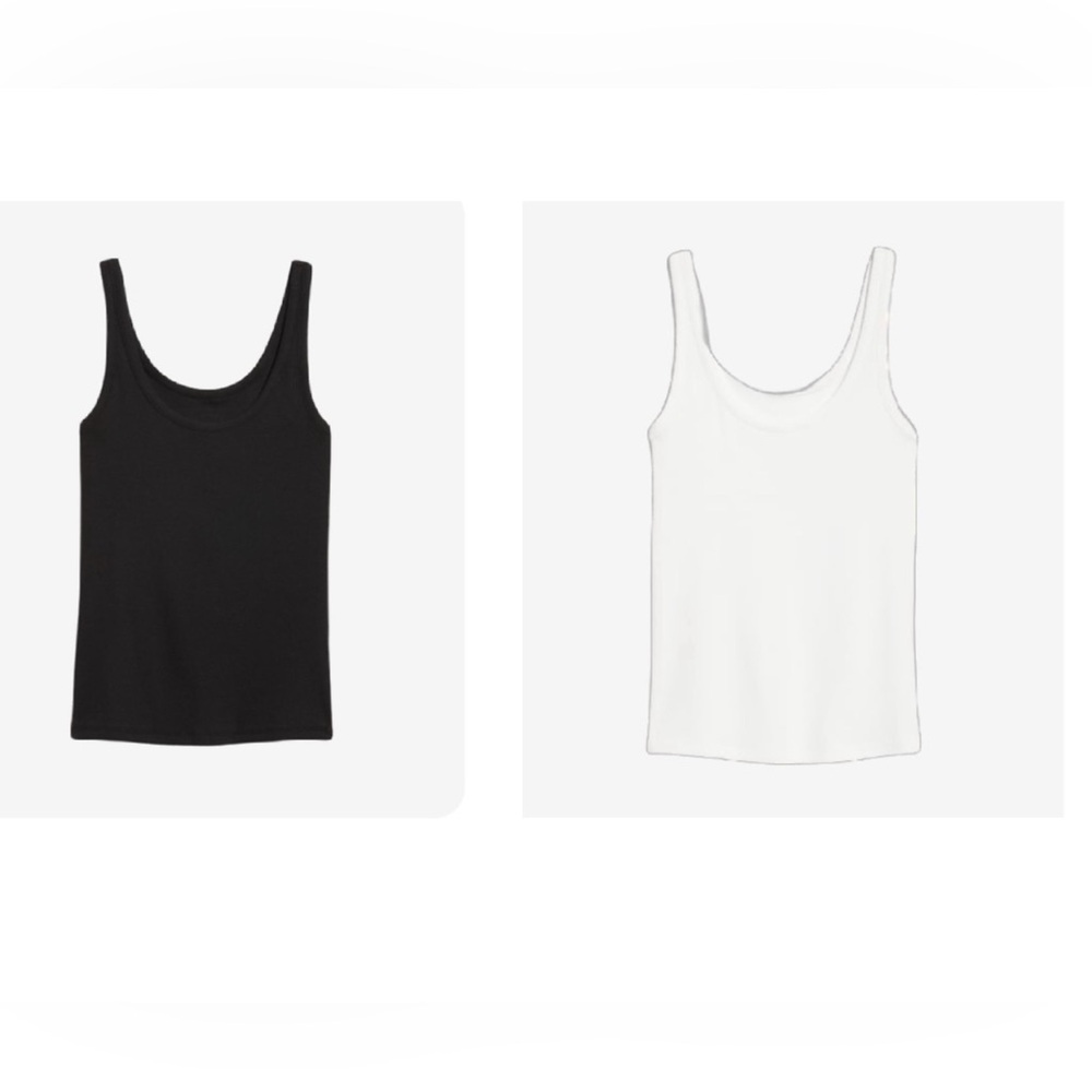 2-pack Ribbed scoop neck tank top